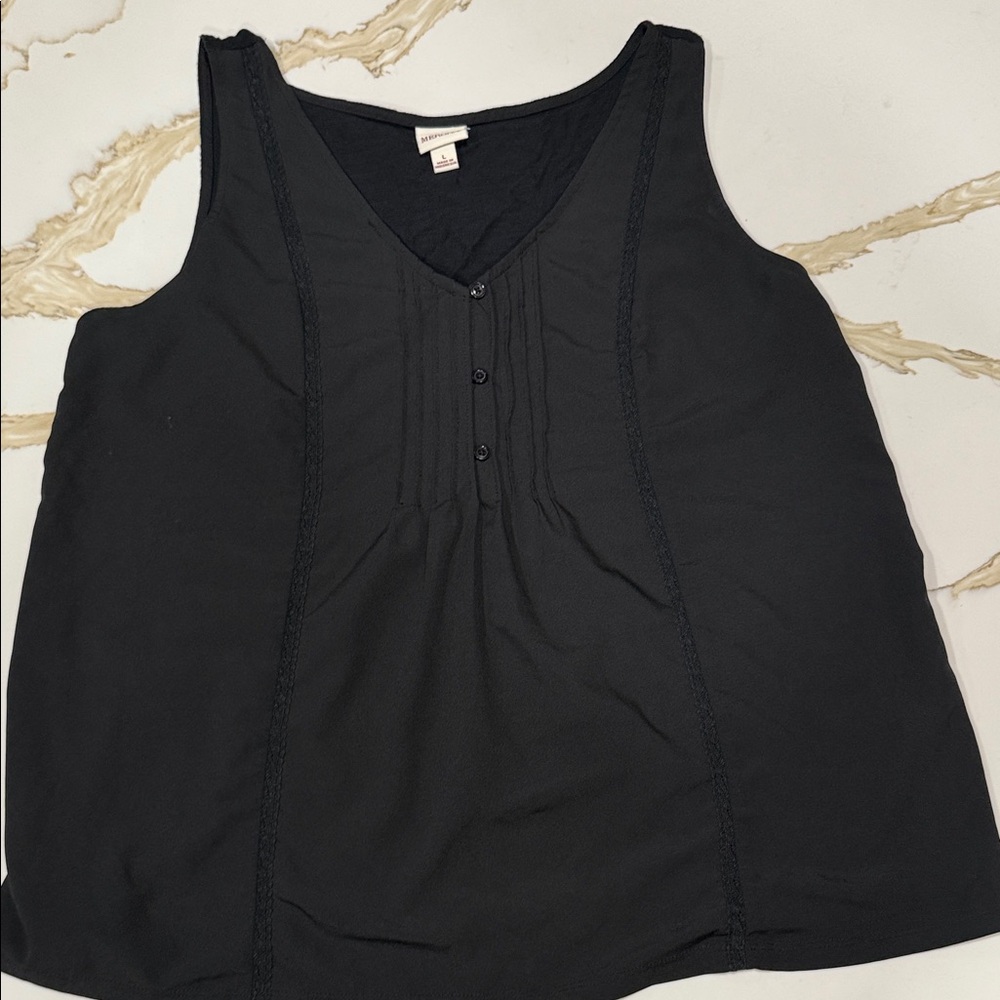Merona Black V-Neck Tank Top